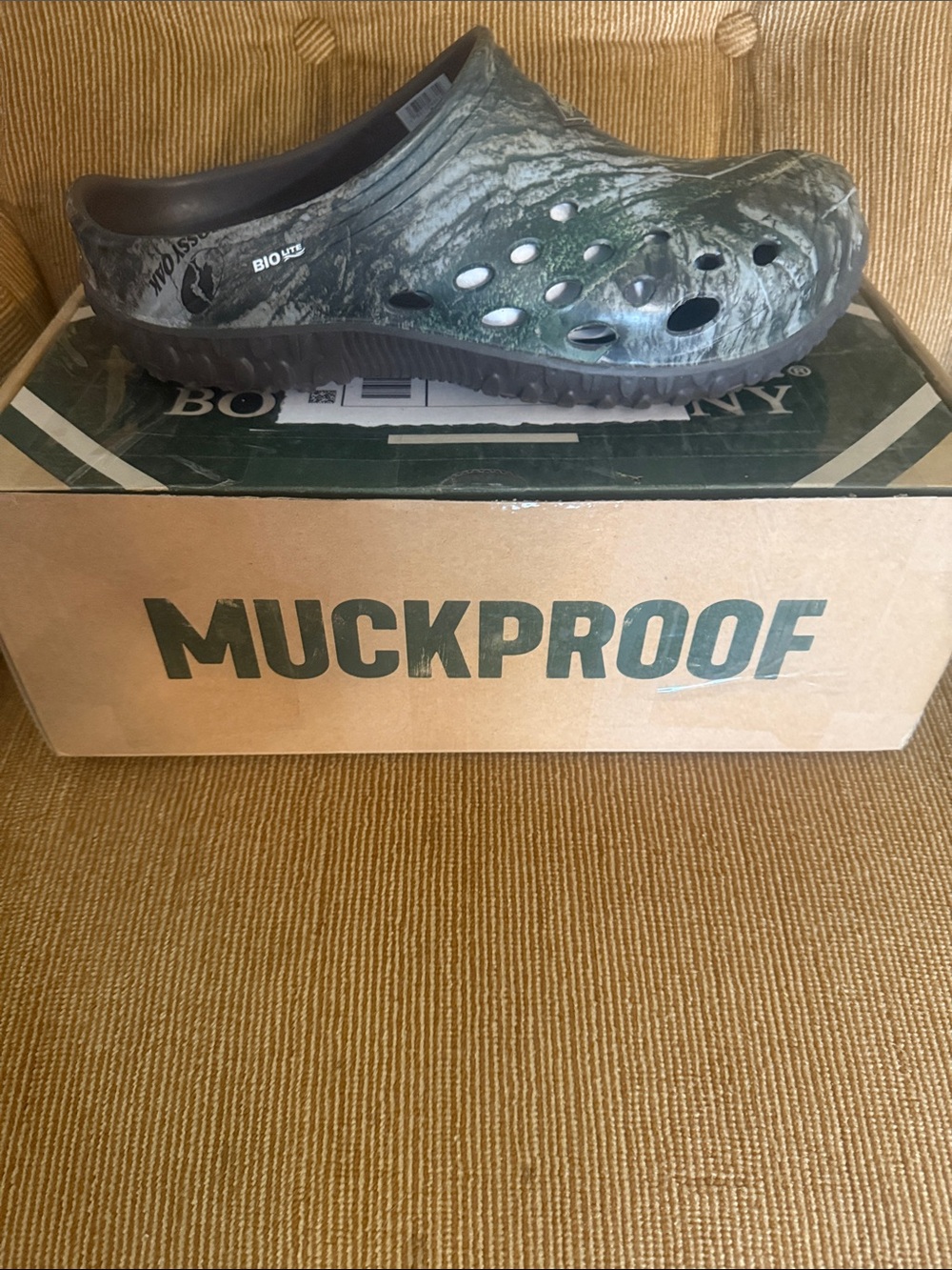 Muck Boot Company Men's Slip-On Clog in Green Camouflage